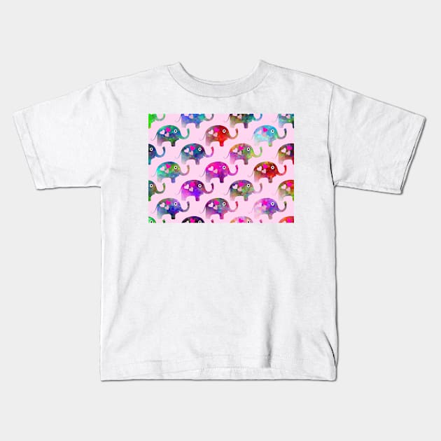 CUTE  Elephant Pattern Kids T-Shirt by SartorisArt1